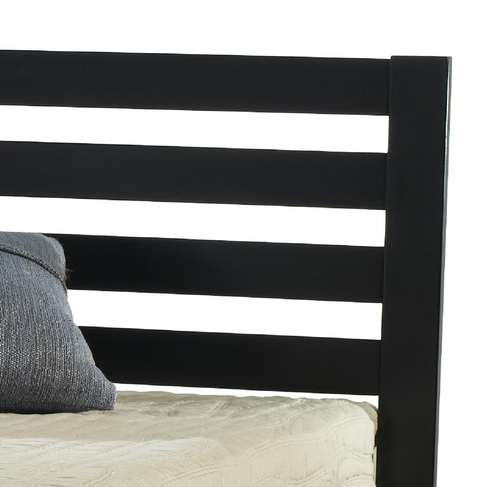 Aiden Wood Twin Bed, Black. Picture 3