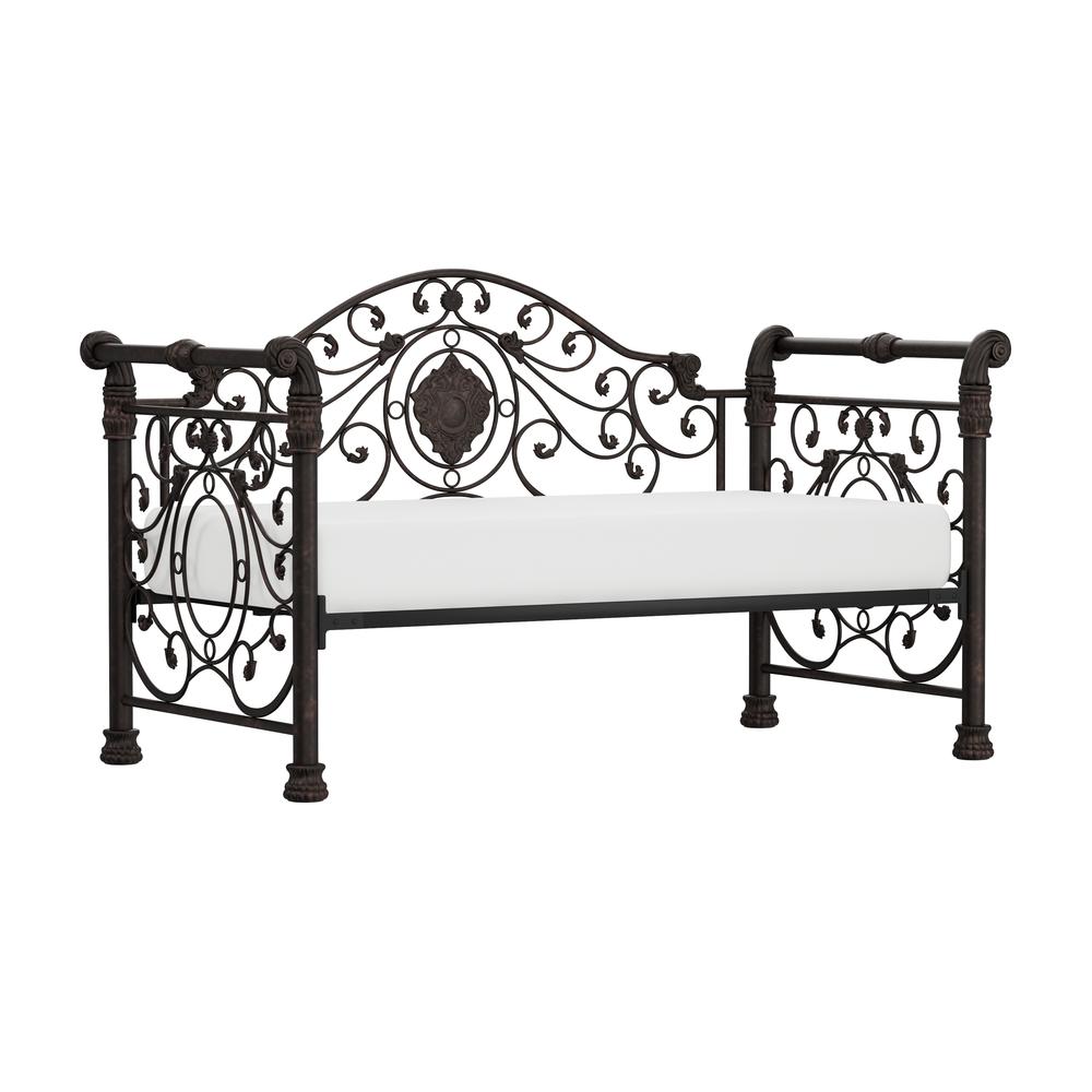 Mercer Metal Twin Daybed, Antique Brown. Picture 1