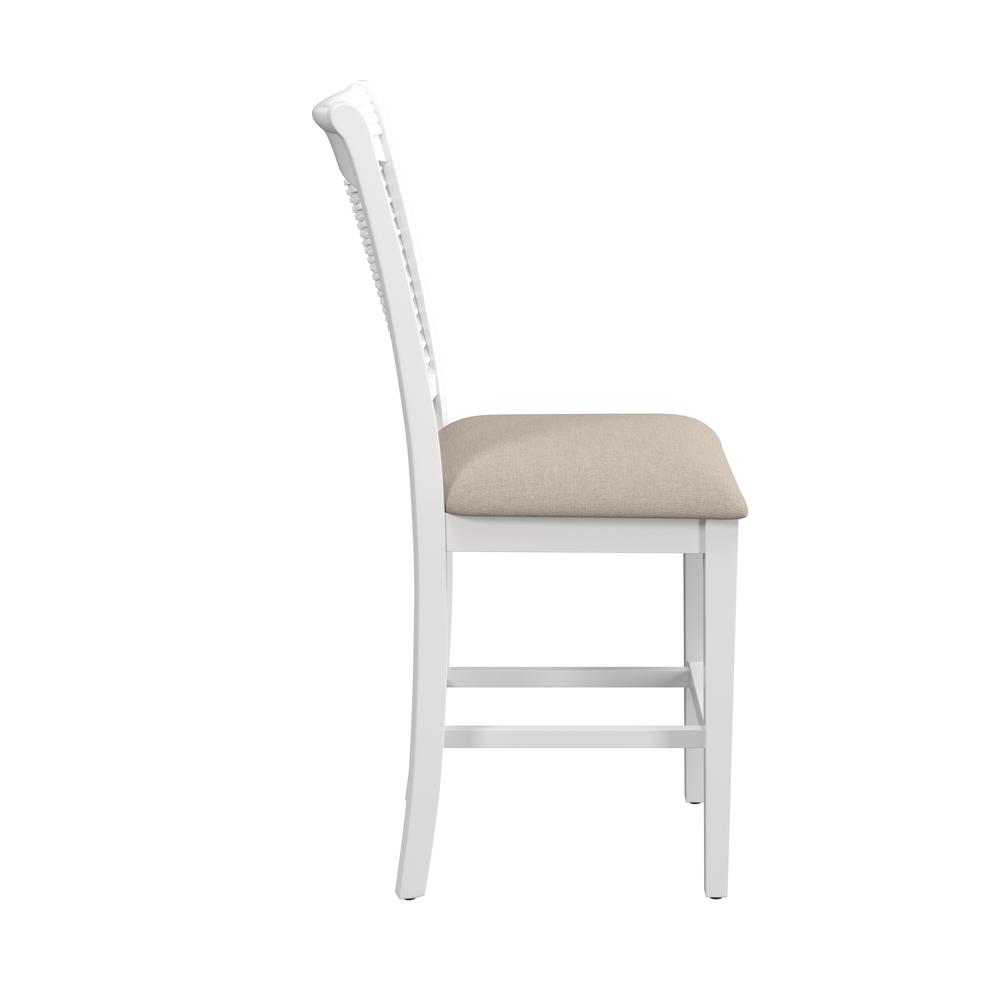 Hillsdale Furniture Bayberry Wood Counter Height Stool, Set of 2,  White. Picture 4