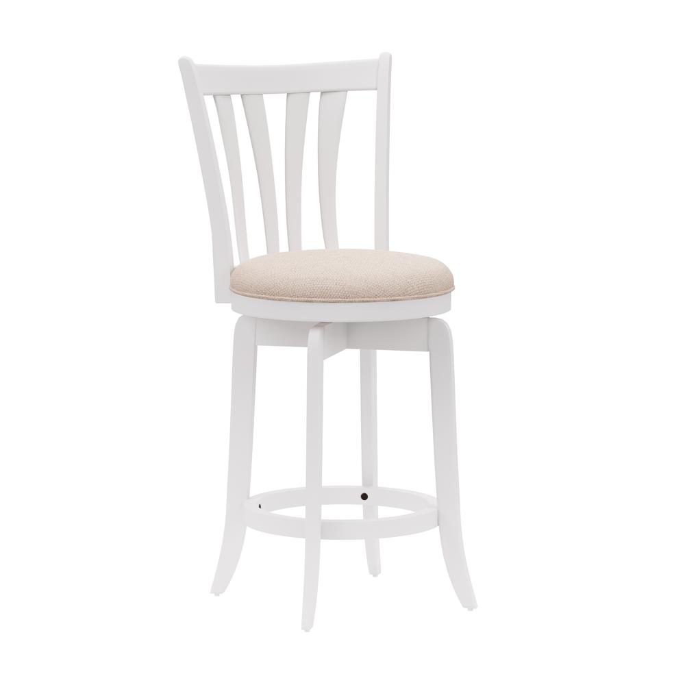 Hillsdale Furniture Savana Wood Counter Height Swivel Stool, White. Picture 1