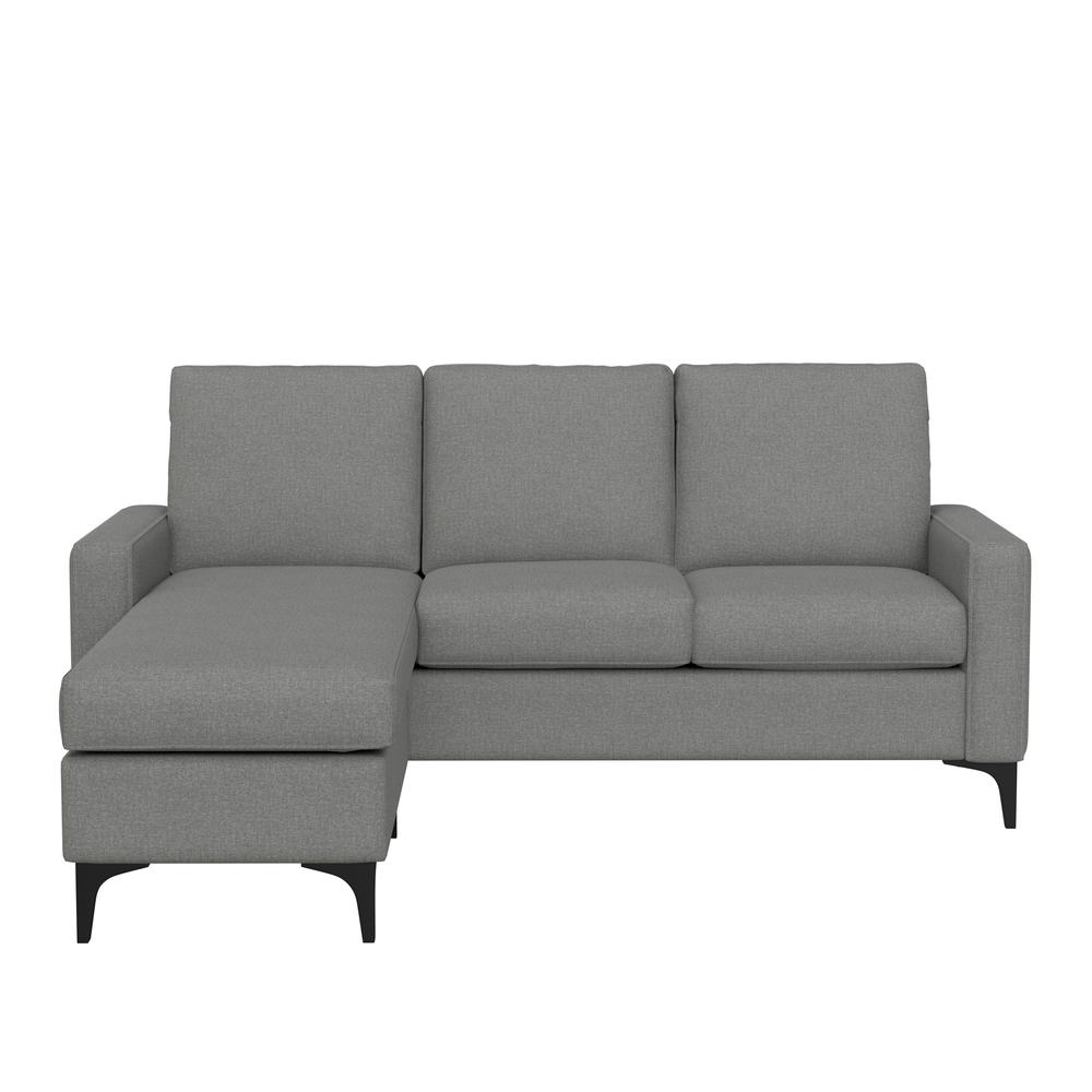 Matthew Upholstered Reversible Chaise Sectional, Smoke. Picture 2