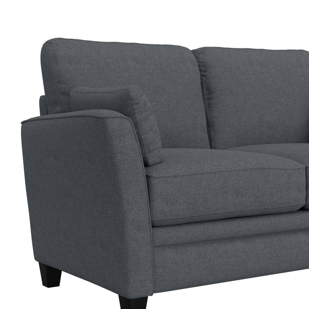 Grant River Upholstered Loveseat with 2 Pillows, Gray. Picture 7