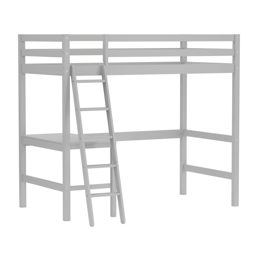 Hillsdale Kids and Teen Caspian Wood Twin Loft Bed, Gray. Picture 6