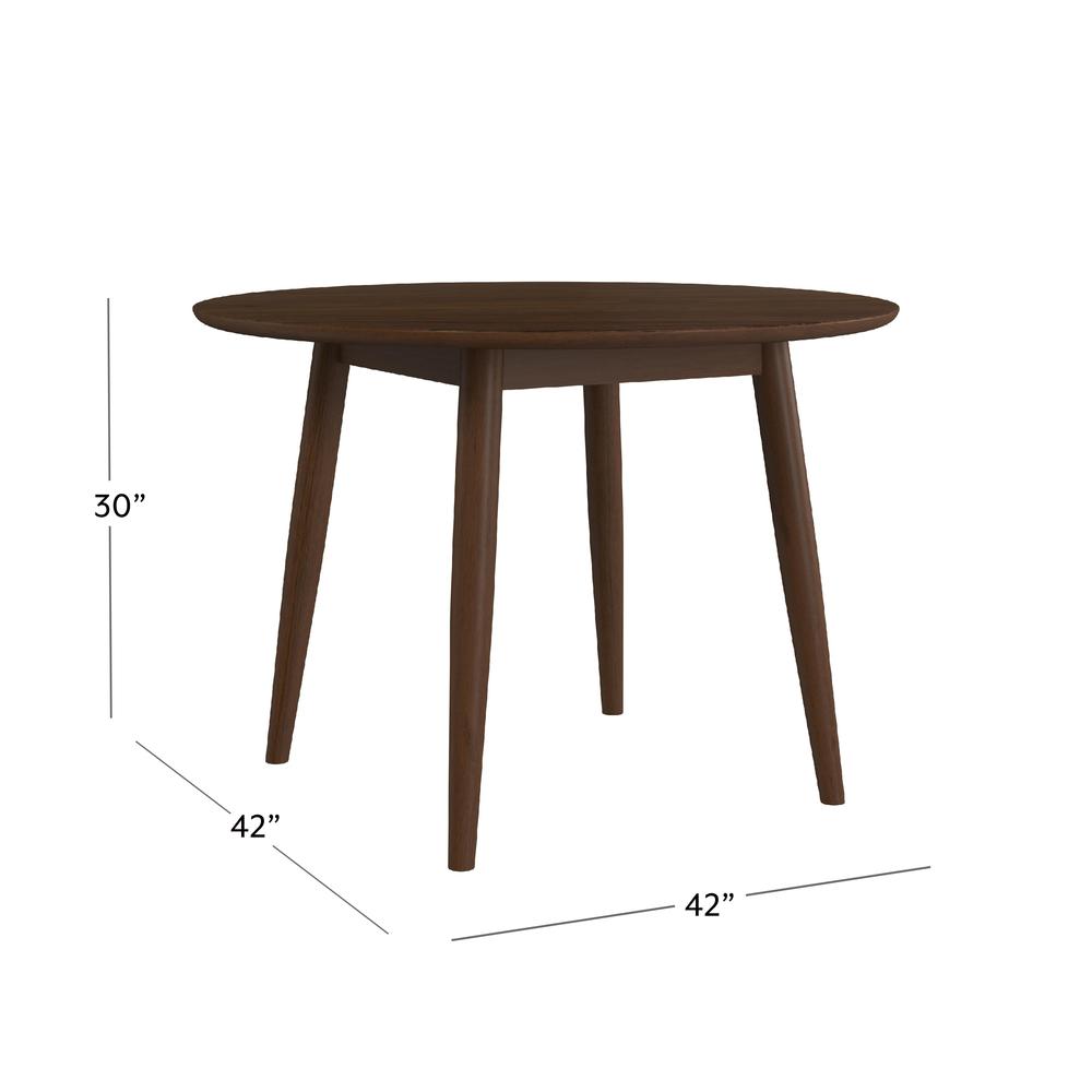 San Marino Round Wood Dining Table, Chestnut. Picture 6