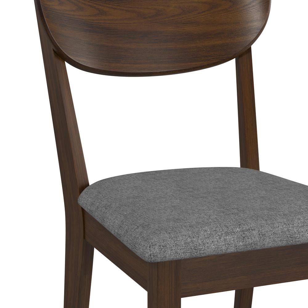 San Marino Side Dining Chair with Wood Back, Set of 2, Chestnut. Picture 8