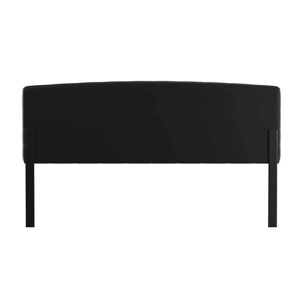 Hawthorne King/Cal King Upholstered Headboard, Black Faux Leather. Picture 4
