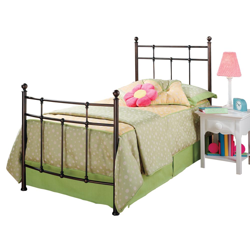 Providence Twin Metal Bed, Antique Bronze. Picture 1