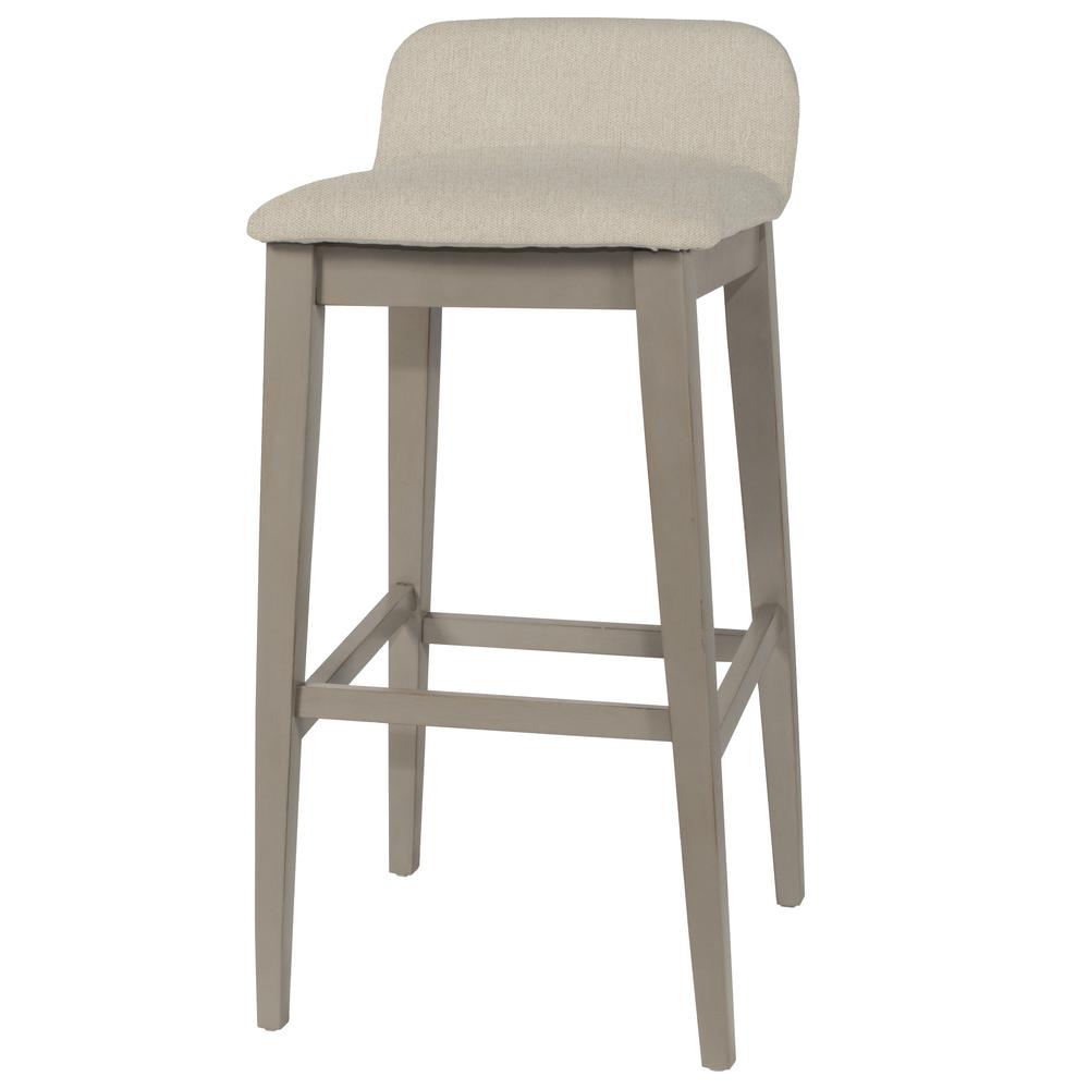 Maydena Wood Bar Height Stool, Distressed Gray. Picture 1