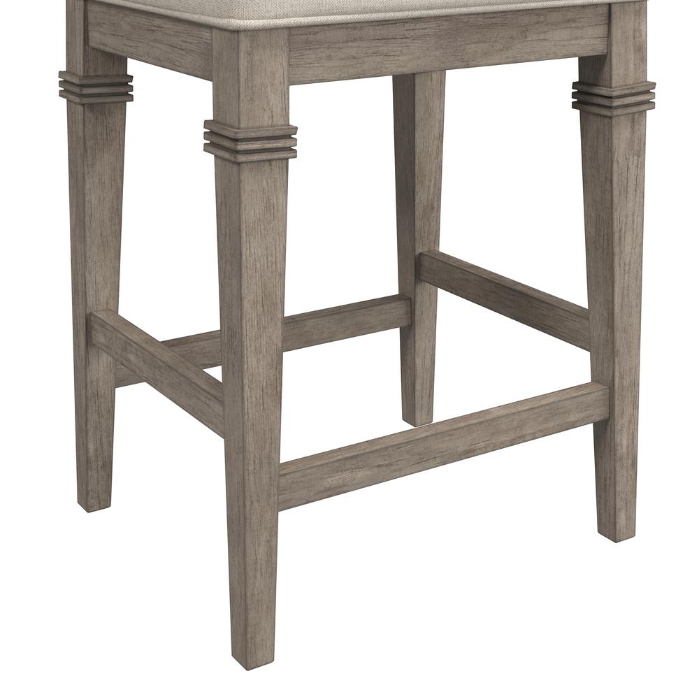 Arabella Wood Backless Counter Height Stool, Distressed Gray. Picture 8