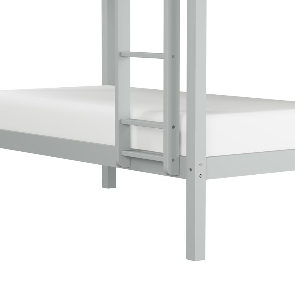Hillsdale Kids and Teen Caspian Twin Over Twin Bunk Bed, Gray. Picture 9