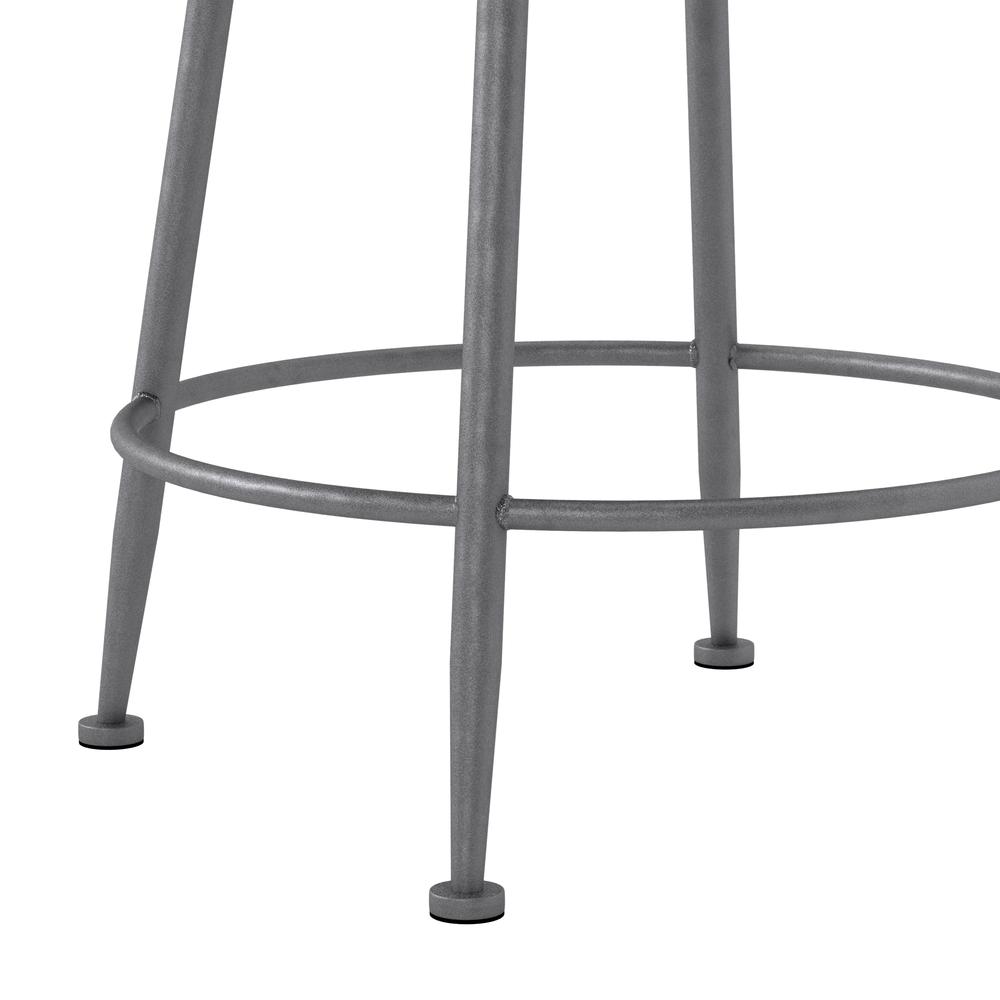 Slemmons Commercial Grade Metal Counter Height Swivel Stool, Gray. Picture 8