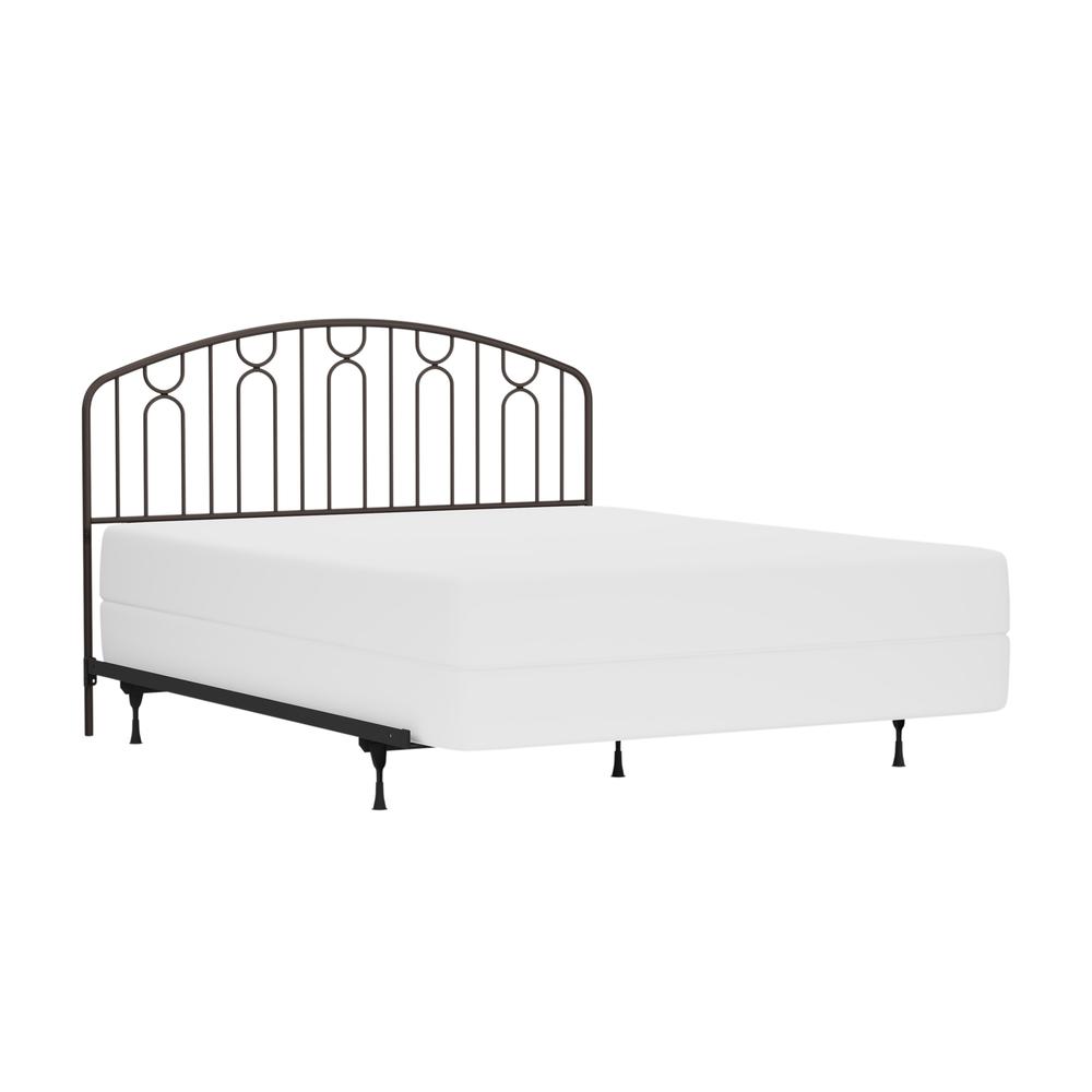 Metal Arch Scallop Full/Queen Headboard with Frame, Bronze. Picture 1