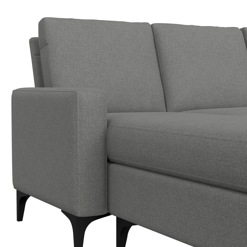 Matthew Upholstered Reversible Chaise Sectional, Smoke. Picture 9
