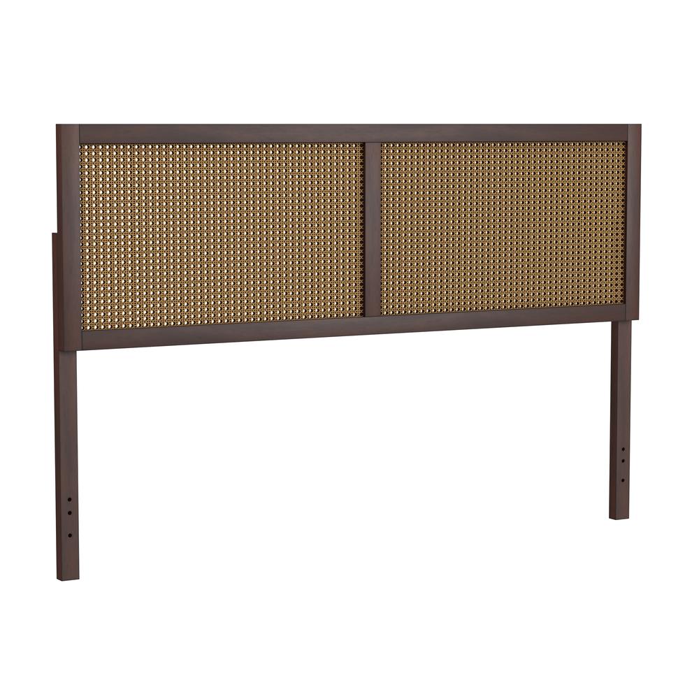Hillsdale Furniture Serena Wood and Cane Panel King Headboard, Chocolate. The main picture.