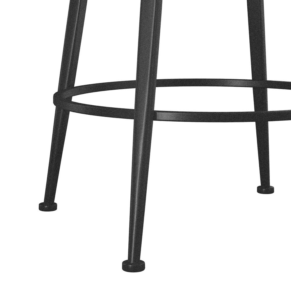 Queensridge Metal Swivel Counter Height Stool, Black with Silver. Picture 8