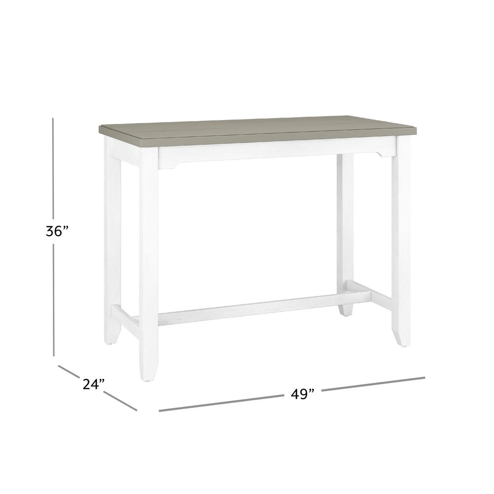 Clarion Wood Counter Height Side Table, Distressed Gray. Picture 6