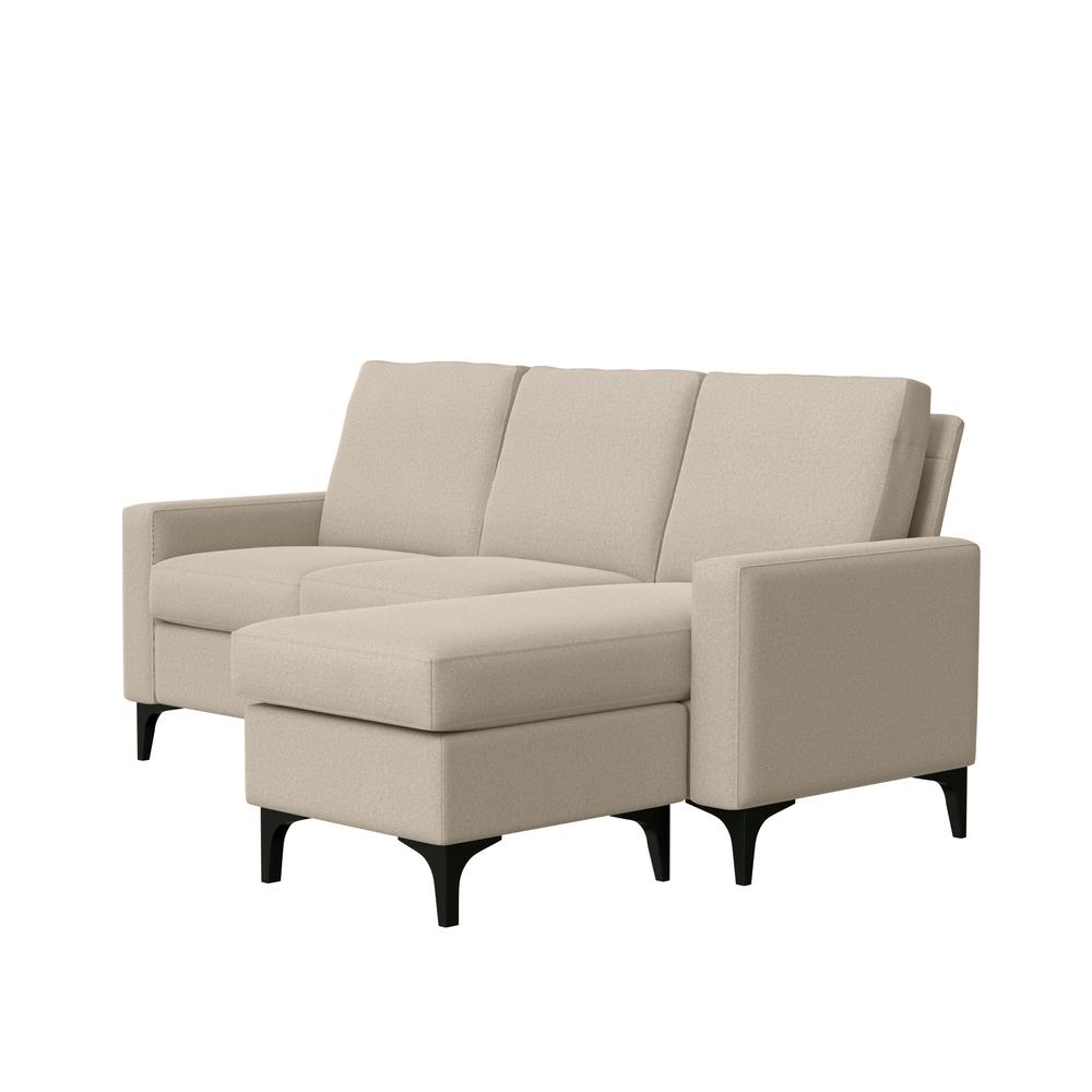 Matthew Upholstered Reversible Chaise Sectional, Oatmeal. Picture 6