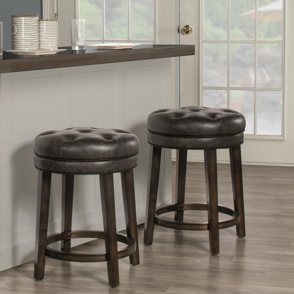 Krauss Backless Swivel Counter Height Stool. Picture 2