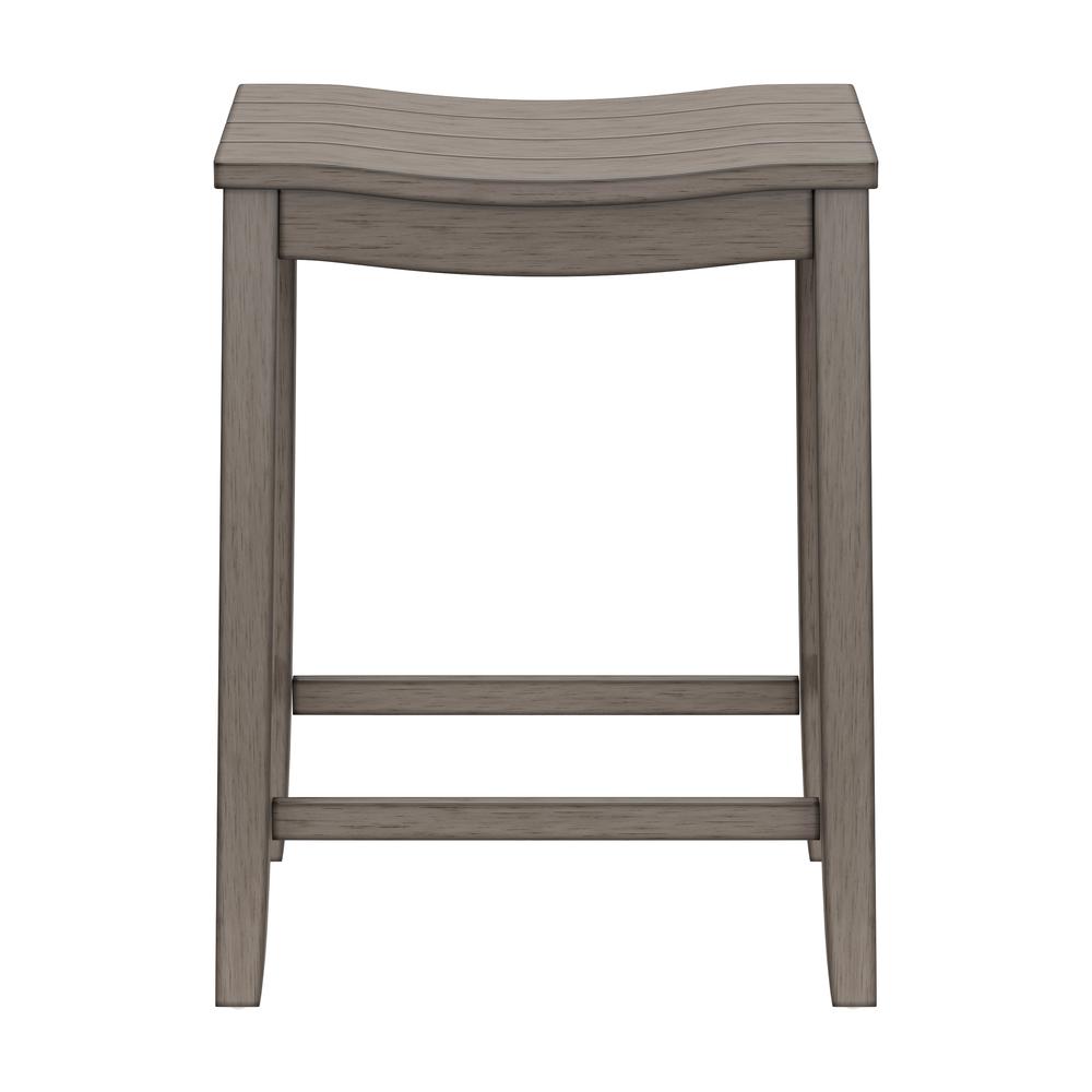 Fiddler Wood Backless Counter Height Stool, Aged Gray. Picture 2