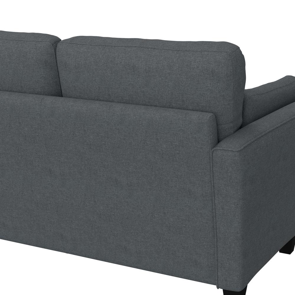 Grant River Upholstered Loveseat with 2 Pillows, Gray. Picture 9