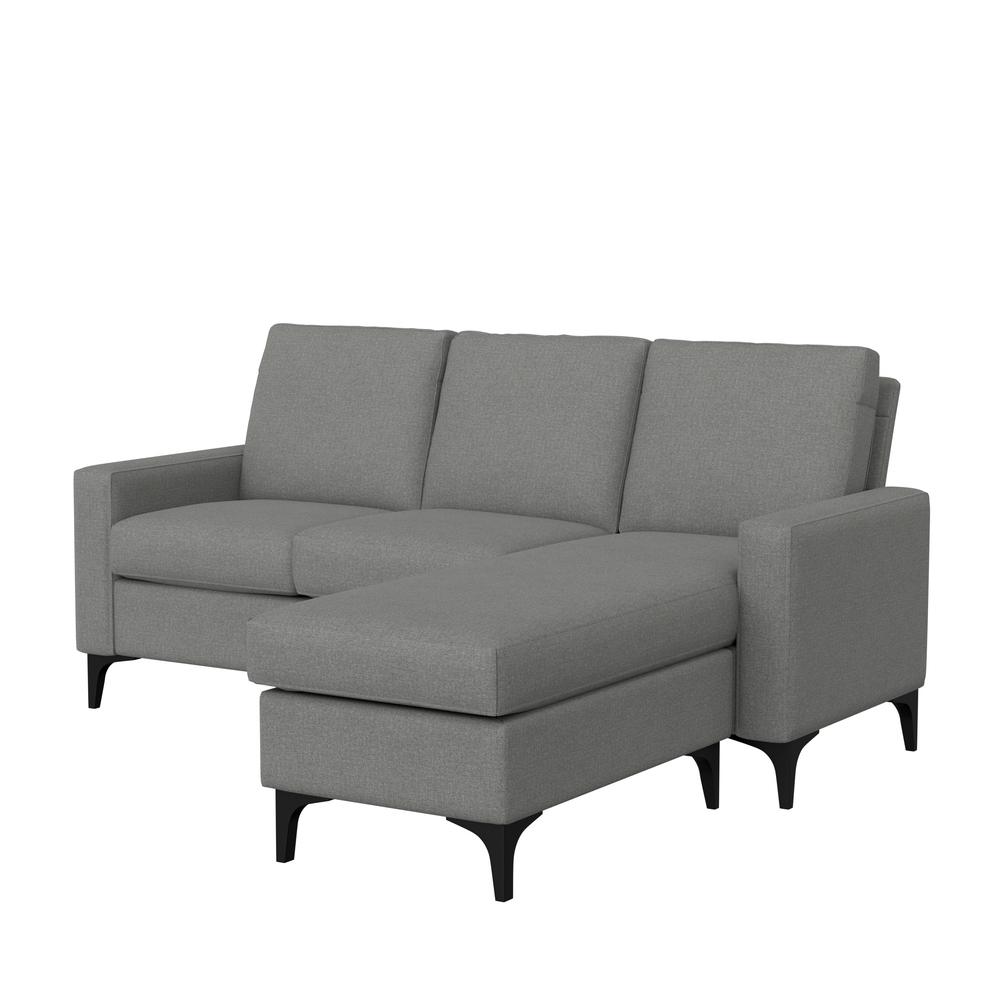 Matthew Upholstered Reversible Chaise Sectional, Smoke. Picture 6