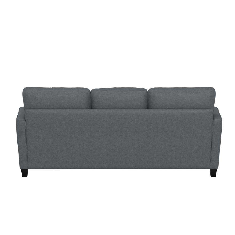 Living Essentials by Hillsdale Grant River Upholstered Sofa with 2 Pillows, Gray. Picture 4