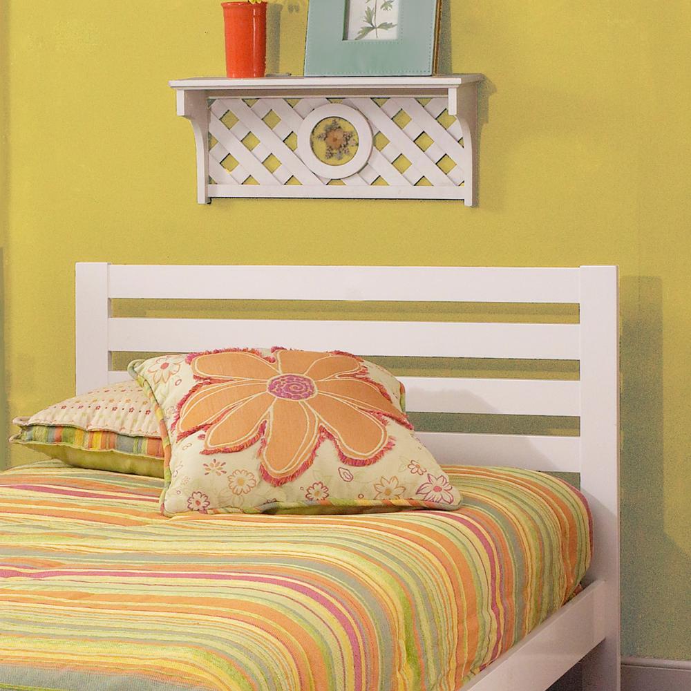 Aiden Wood Twin Bed, White. Picture 5