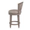 Adelyn Wood Counter Height Swivel Stool, Copper Patina with Putty Beige Fabric. Picture 5