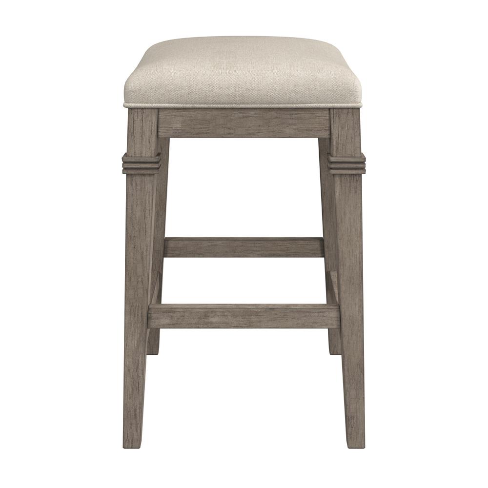 Arabella Wood Backless Counter Height Stool, Distressed Gray. Picture 5