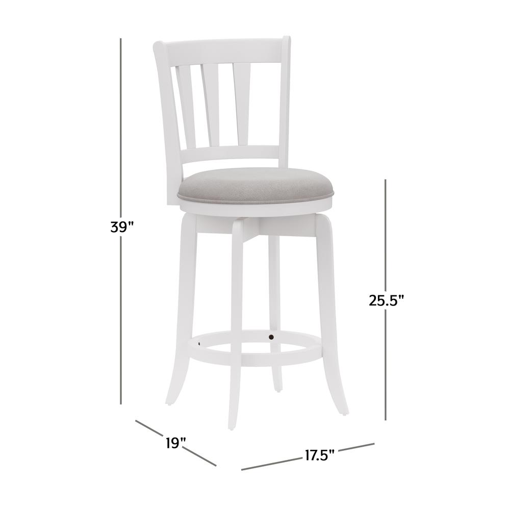 Presque Isle Wood Counter Height Swivel Stool, White. Picture 6