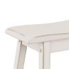 Moreno Wood Backless Bar Height Stool, Sea White. Picture 5