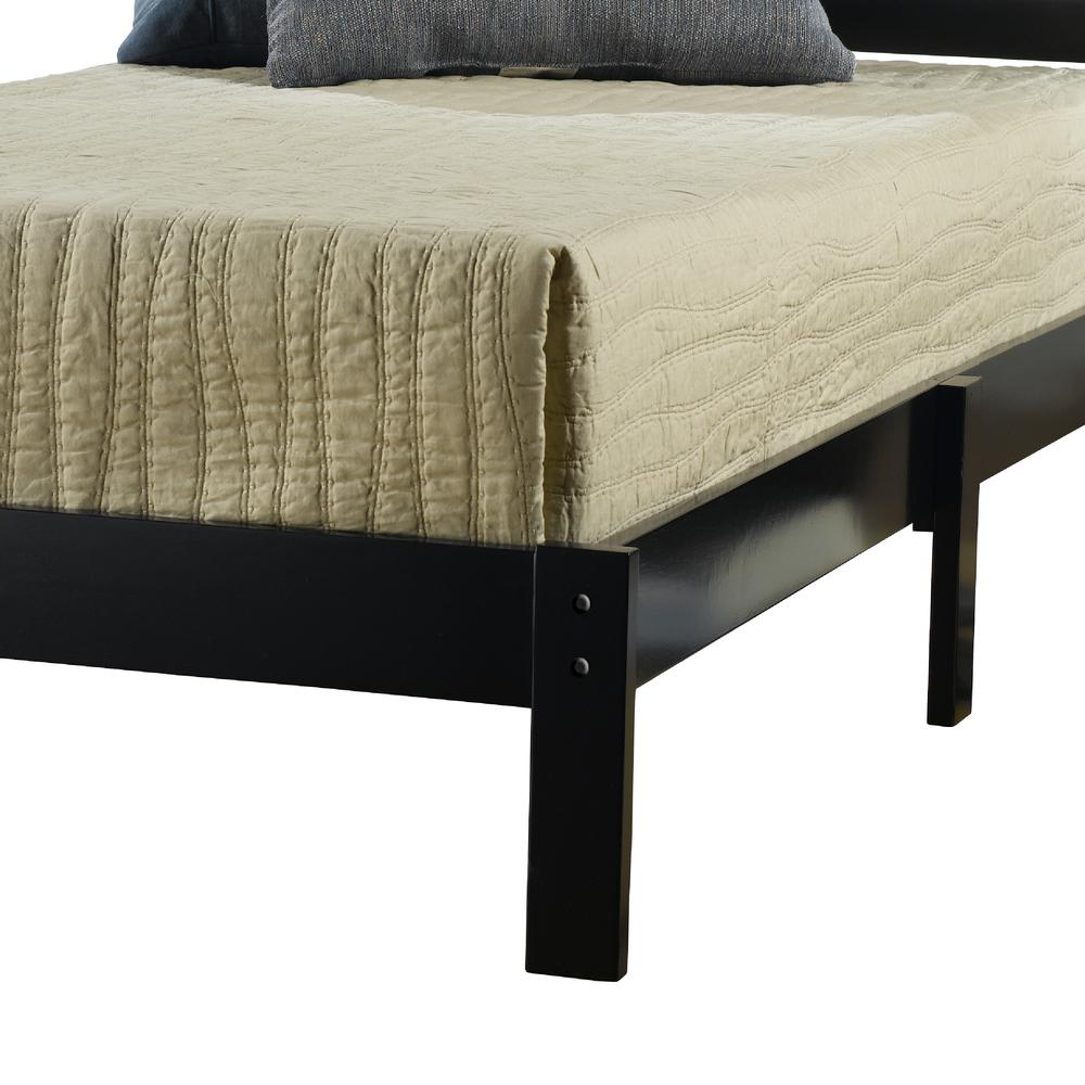 Aiden Wood Twin Bed, Black. Picture 2
