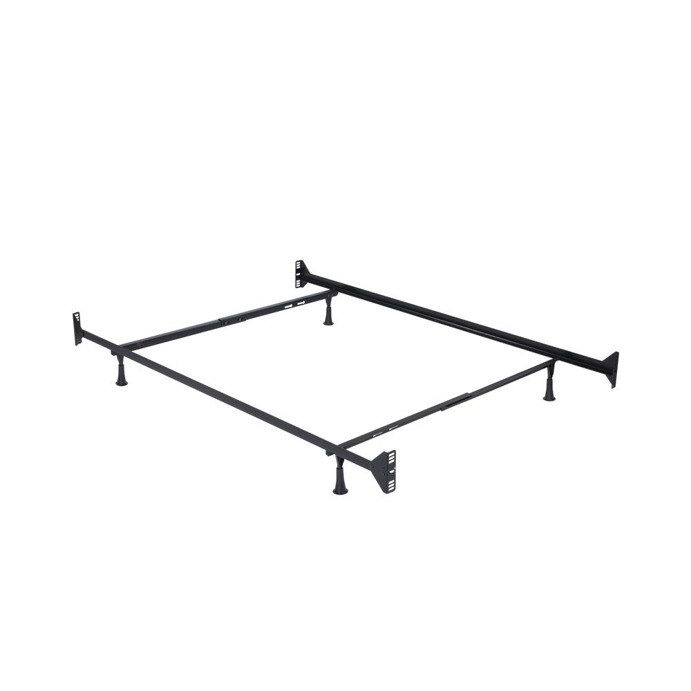 Metal Twin/Full Bed Frame, Black. Picture 1
