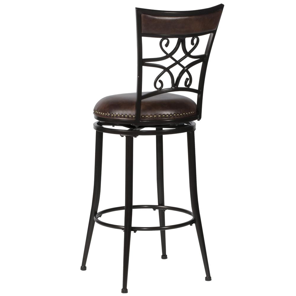 Seville Metal Bar Height Swivel Stool, Brown Shimmer. Picture 2
