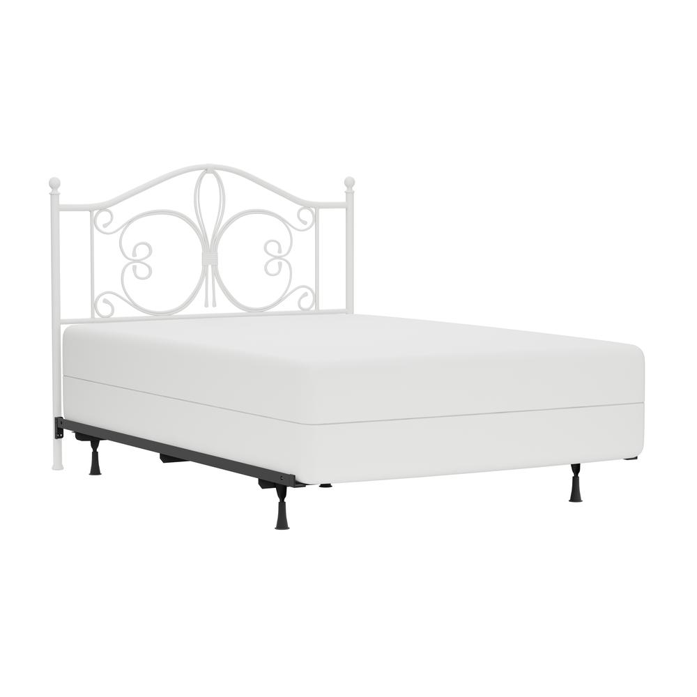 Ruby Full/Queen Metal Headboard with Frame, Textured White. Picture 1