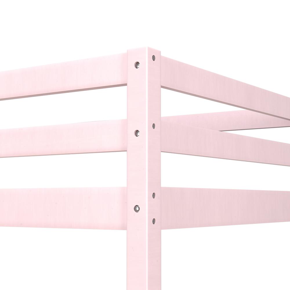 Hillsdale Kids and Teen Caspian Twin Loft Bed, Soft Pink. Picture 5