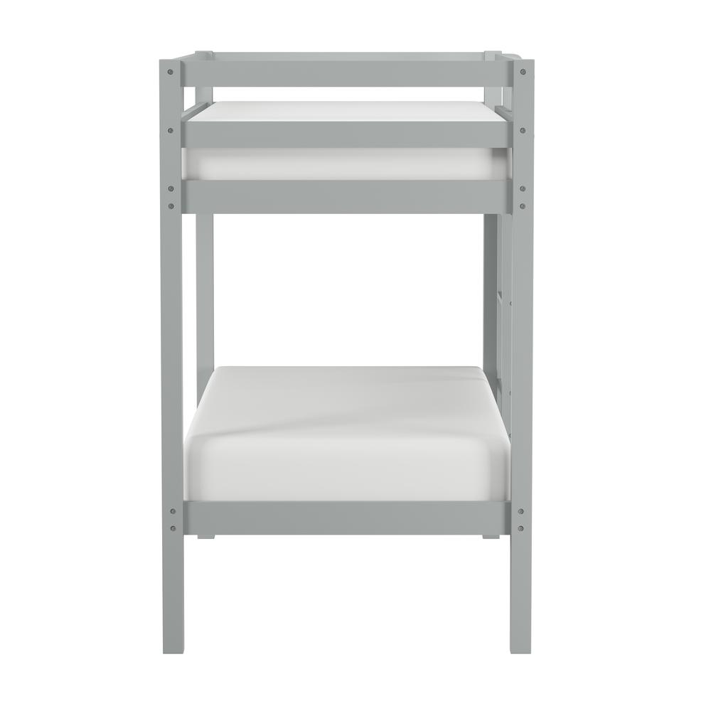 Hillsdale Kids and Teen Caspian Twin Over Twin Bunk Bed, Gray. Picture 3