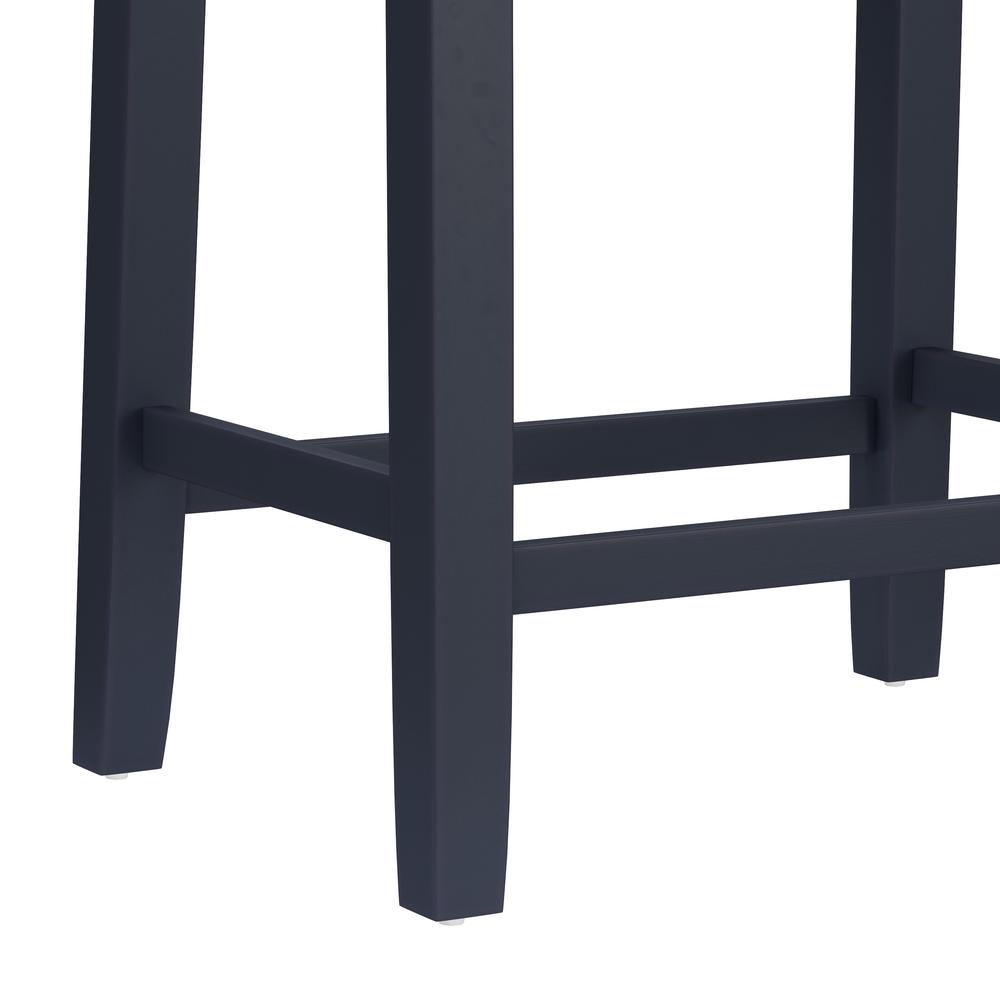 Fiddler Wood Backless Counter Height Stool, Navy. Picture 8