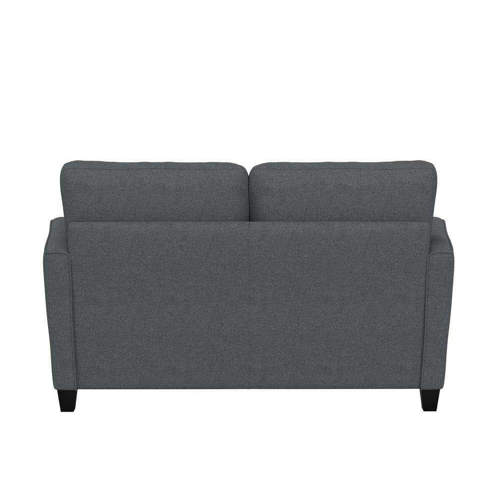 Grant River Upholstered Loveseat with 2 Pillows, Gray. Picture 4
