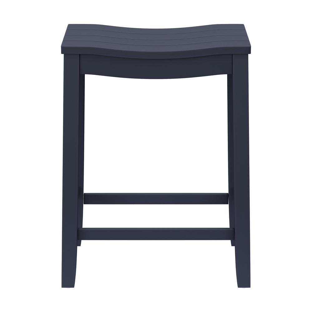 Fiddler Wood Backless Counter Height Stool, Navy. Picture 4