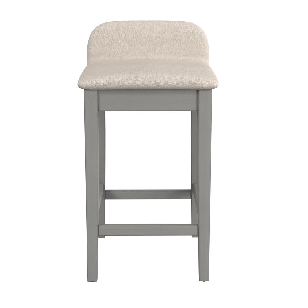Maydena Wood Counter Height Stool, Distressed Gray. Picture 2