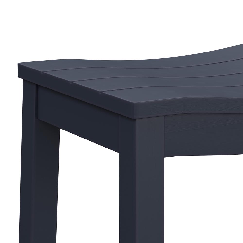 Fiddler Wood Backless Counter Height Stool, Navy. Picture 7