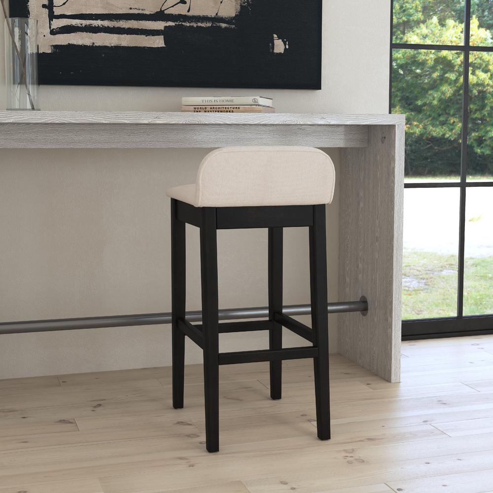 Maydena Wood Bar Height Stool, Black. Picture 10
