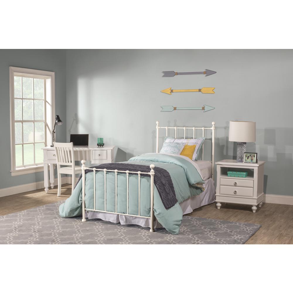 Molly Twin Metal Bed, White. Picture 2