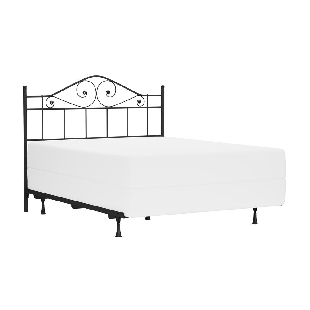 Harrison Full/Queen Metal Headboard with Frame, Textured Black. Picture 1