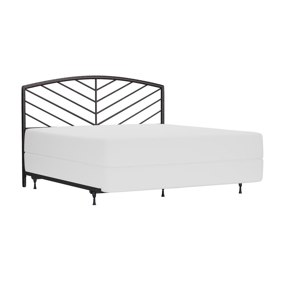 Essex Metal King Headboard with Frame, Gray Bronze. Picture 1