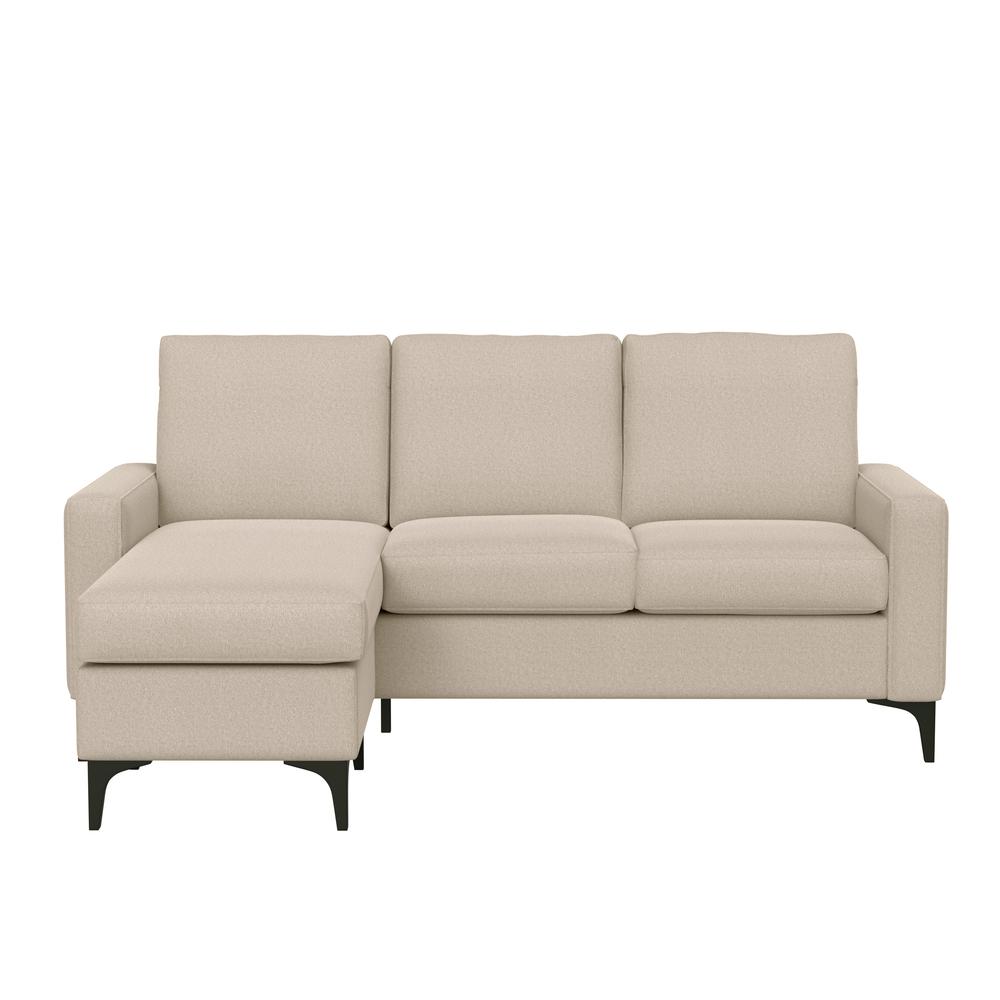 Matthew Upholstered Reversible Chaise Sectional, Oatmeal. Picture 7