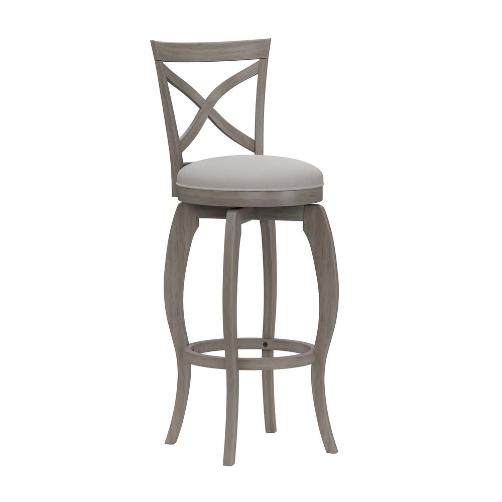 Ellendale Swivel Bar Height Stool, Aged Gray. Picture 1