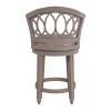 Adelyn Wood Counter Height Swivel Stool, Copper Patina with Putty Beige Fabric. Picture 4