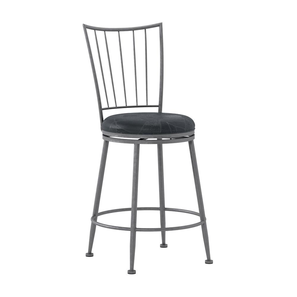 Hillsdale Furniture Slemmons Commercial Grade Metal Counter Height Swivel Stool, Gray. The main picture.